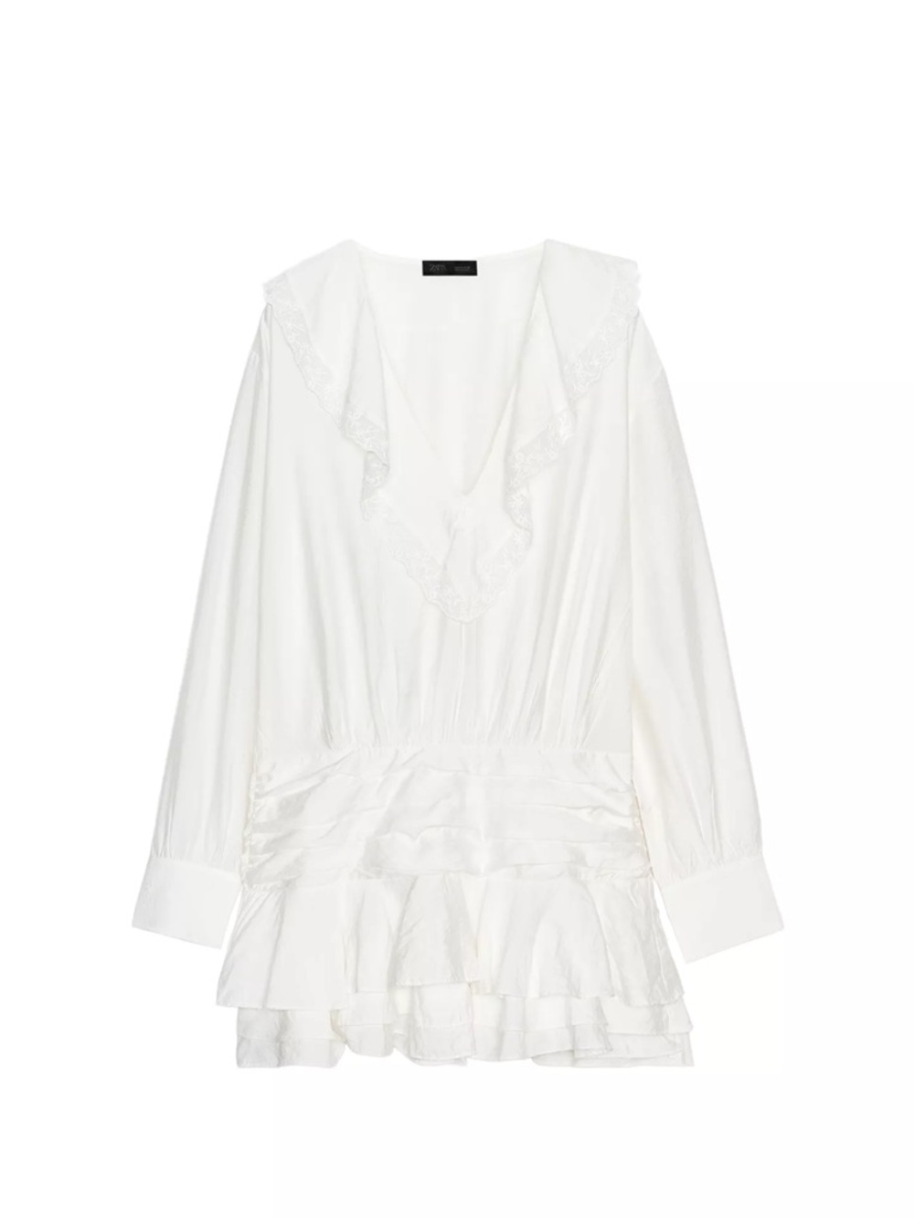 Ruffled Embroidered Dress